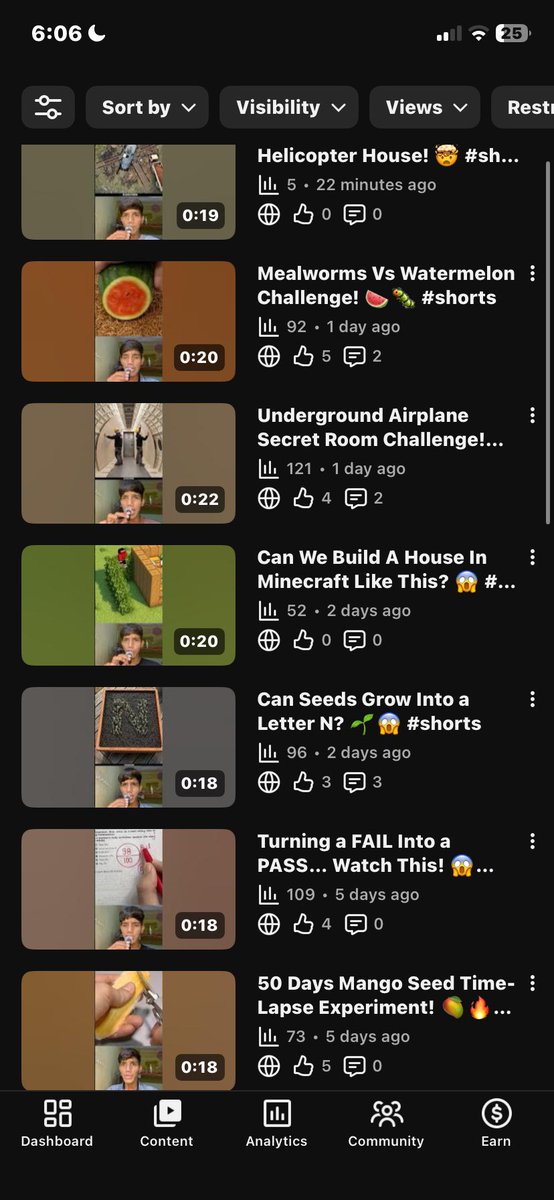Myreaxn's tweet photo. Hi @TeamYouTube, my Shorts channel (@myreax) normally gets 30k-70k views. Twice now, 5-6 consecutive uploads suddenly dropped to 50-150 views with no strikes/violations shown, then recovered on their own. Can someone check for a distribution issue? 🙏 #CreatorSupport https://t.co/w8YdhECJky