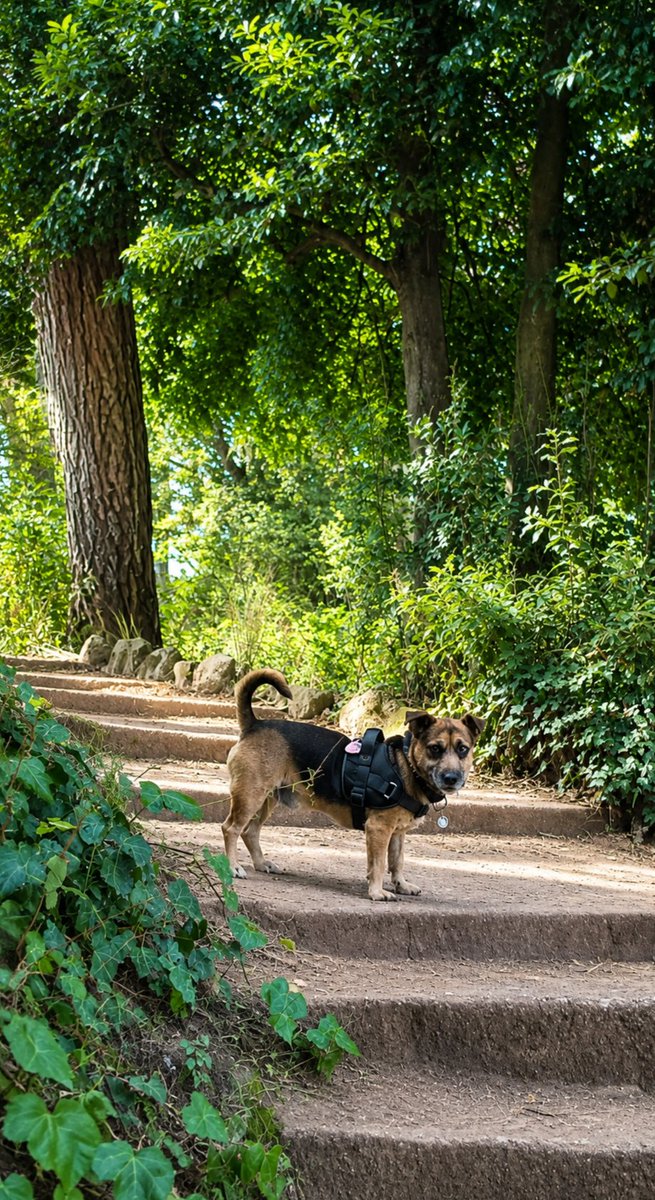 prouddevonian's tweet photo. Waiting for me to catch up on our wander this morning ๐๐ #DopeyDug #BestMate https://t.co/r0zSg1d9HW