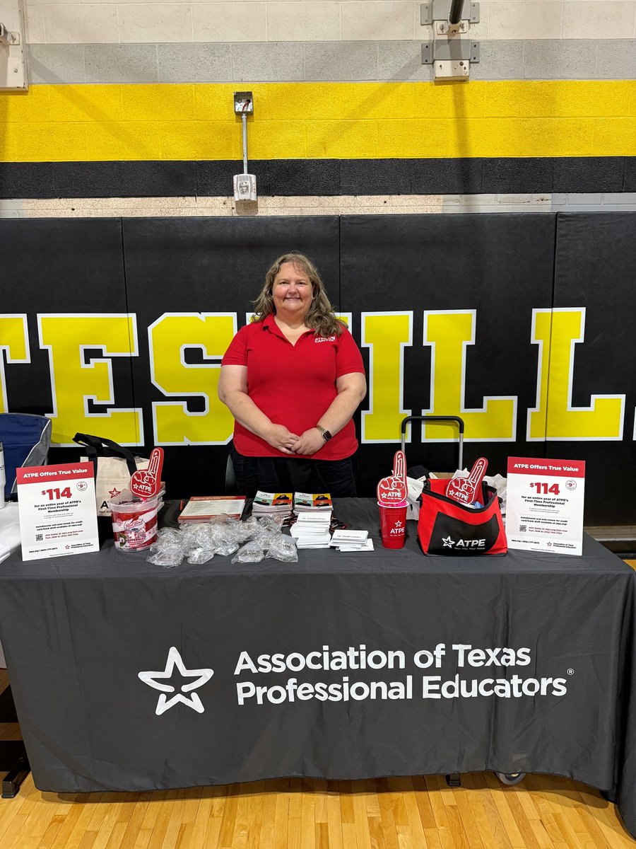 OfficialATPE's tweet photo. Where in the world is ATPE this time of year? Everywhere, including Gatesville and Weimar ISDs, spreading the word about the importance of joining Texas' largest community of educators! With ATPE by your side, you can enjoy peace of mind. Discover how we can support you—join us today at https://t.co/dYGrAzzPA4!