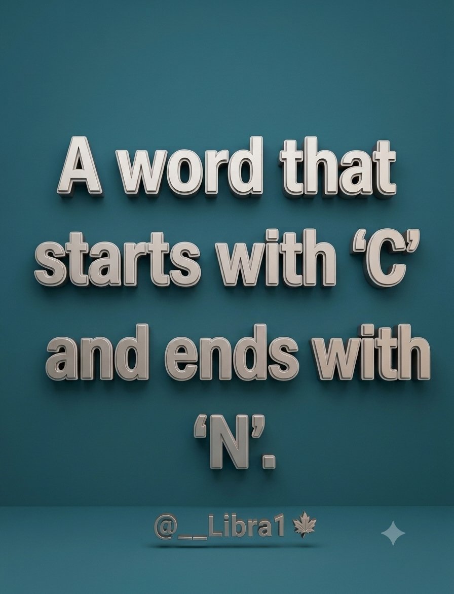 __Libra1's tweet photo. Starts with C, ends with N — comment your word first 👇 https://t.co/lWUceNdamo