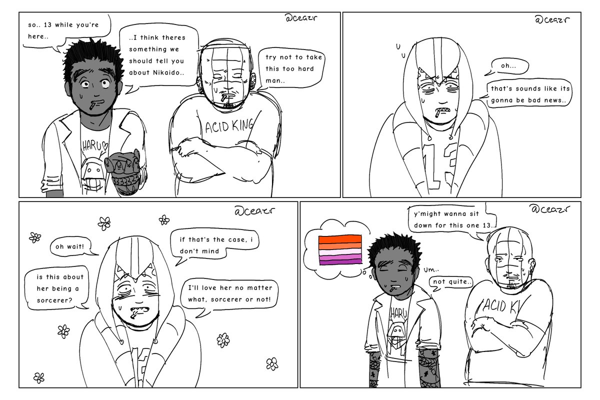 Ceazarsal4d's tweet photo. Shitty little comic i had to draw on ibis paint #dorohedoro #ドロヘドロ https://t.co/ujUxfoSV9w