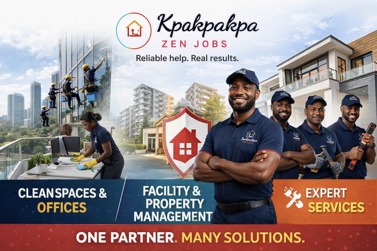 abraham_opoku's tweet photo. Are you looking for plumbers, Carpenters, Electricians or you need the services of a cleaner or a nanny or you want someone to manage your facility?  Or you a need a job ? Come to us https://t.co/iZErF9RVQf https://t.co/F3kDj6pH7L