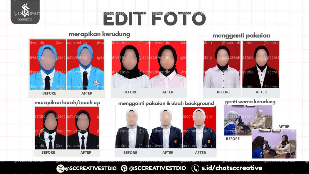 sccreative2's tweet photo. halo aku open edit foto, edit video, design grafis (Design Poster, Pamflet, Banner sidang, Moodboard, Twb, Infografis, Feeds, Story, Logo, Freebies, Brosur, Stiker, Jersey, dll) ya🧃

✅ all req bisa, free revisi
✅ proses cepat, trusted 
☎️ wa @sccreativestdio

#zonauang #zonaba https://t.co/7T8Jb5koEp