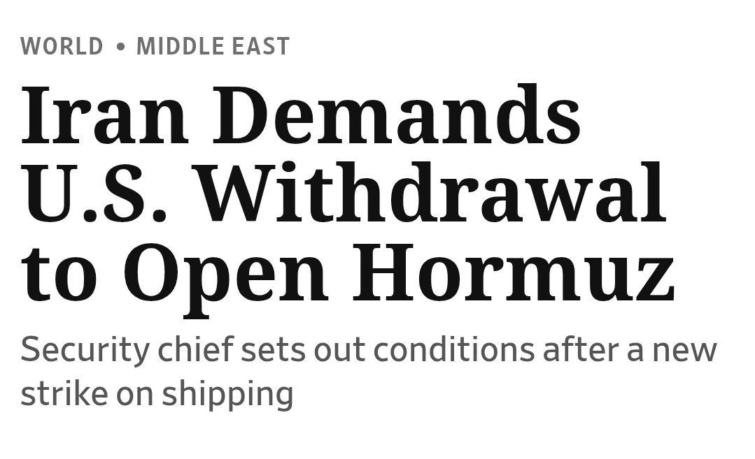 paulmeanalysis's tweet photo. Iran attacks commercial shipping, then demands sanctions relief, reparations, US withdrawal and control of Hormuz before it will stop strangling the waterway.

It’s extortion with a foreign ministry.

And rewarding it would simply teach Tehran that attacking your neighbours is an excellent bargaining strategy.