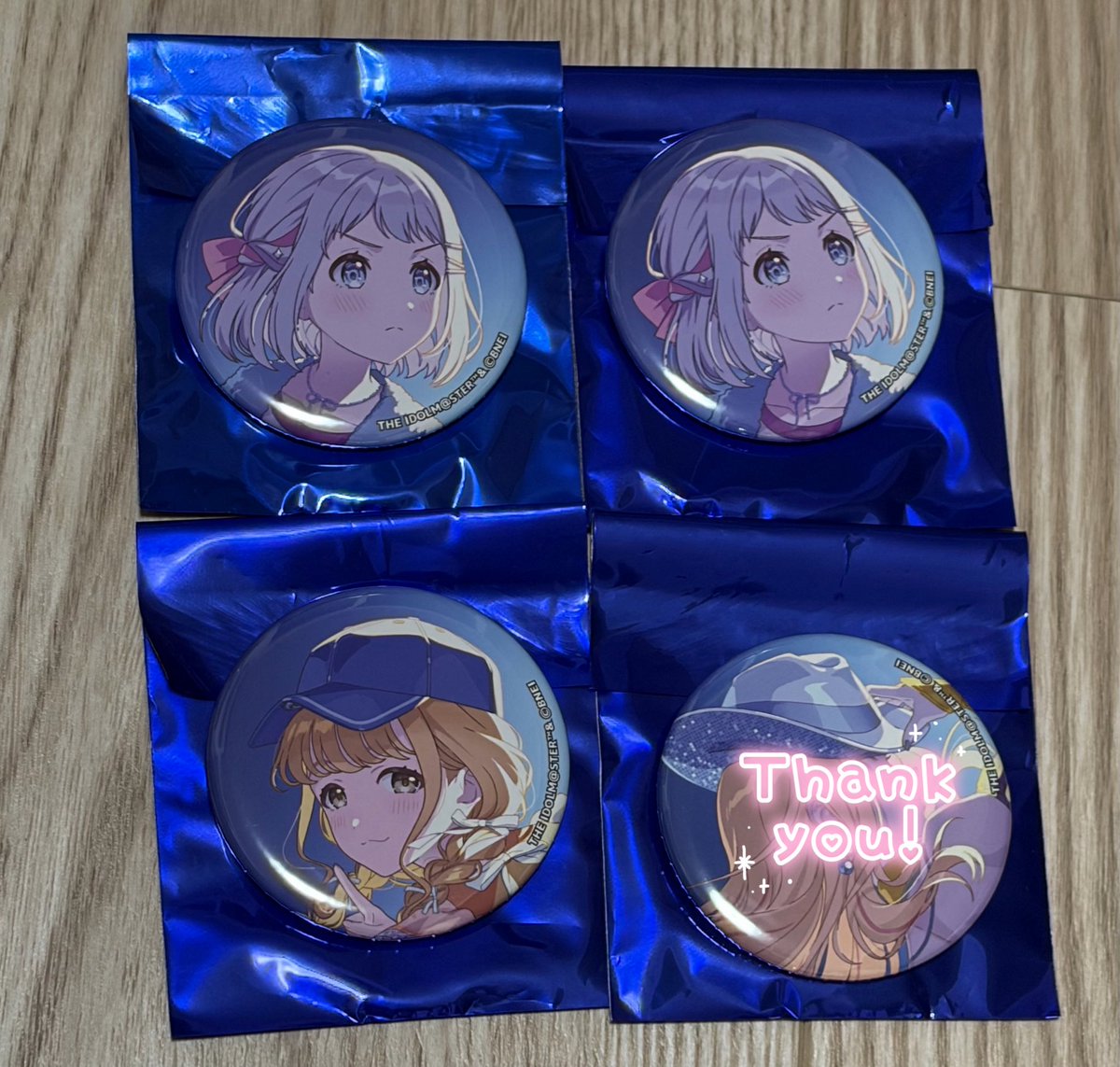 negi_chans's tweet photo. 【交換】学マス 学園アイドルマスター 2周年記念グッズ 缶バッジ 

(譲)ことね リーリヤ

(求)同種佑芽

郵送or都内手渡し
お気軽にDMください！ https://t.co/lJNIgE0nds