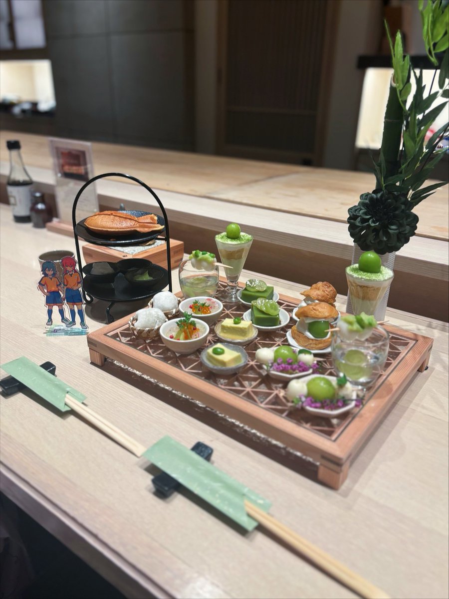 candy3__pipi's tweet photo. 📍創作料理 FANCL令和本膳

らせんのアフヌンが有名だけど組子も可愛かった🎀⸌̟͂̋⸍̑⸜̑⸝͂
20種のお茶飲み放題に出来たてわらび餅まであって最高ჱ̒ˆT ˙̫ Tˆ https://t.co/pWGYhMkwuG