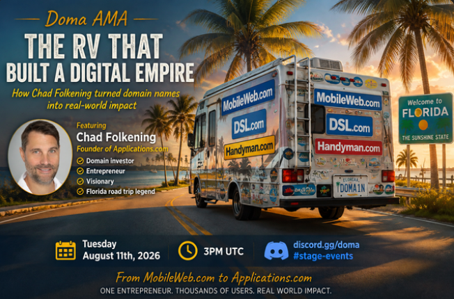 S_traniik's tweet photo. It's a New Week, and we're kicking it off as productively as possible!
                  AMA ◾️  AMA ◼️ AMA
And we have a distinguished guest on stage  building and investing in the domain,Chad Folkening🦾
Let's get ready, friends!
📅 August 11
🕑15:00 UTC
@domaprotocol
@D3inc https://t.co/TvDok9URah