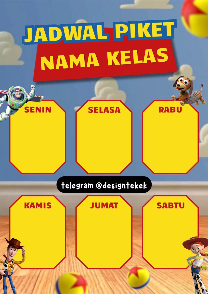designtekek's tweet photo. jadwal piket moana toy story

᪤ ˖ ׁ ☁️ #designtekek #template #canva #free
Template ini tersedia secara GRATIS. Tautan Canva dapat ditemukan di Telegram @designtekek! LINK DI BIO! https://t.co/b6wEJrPvAO