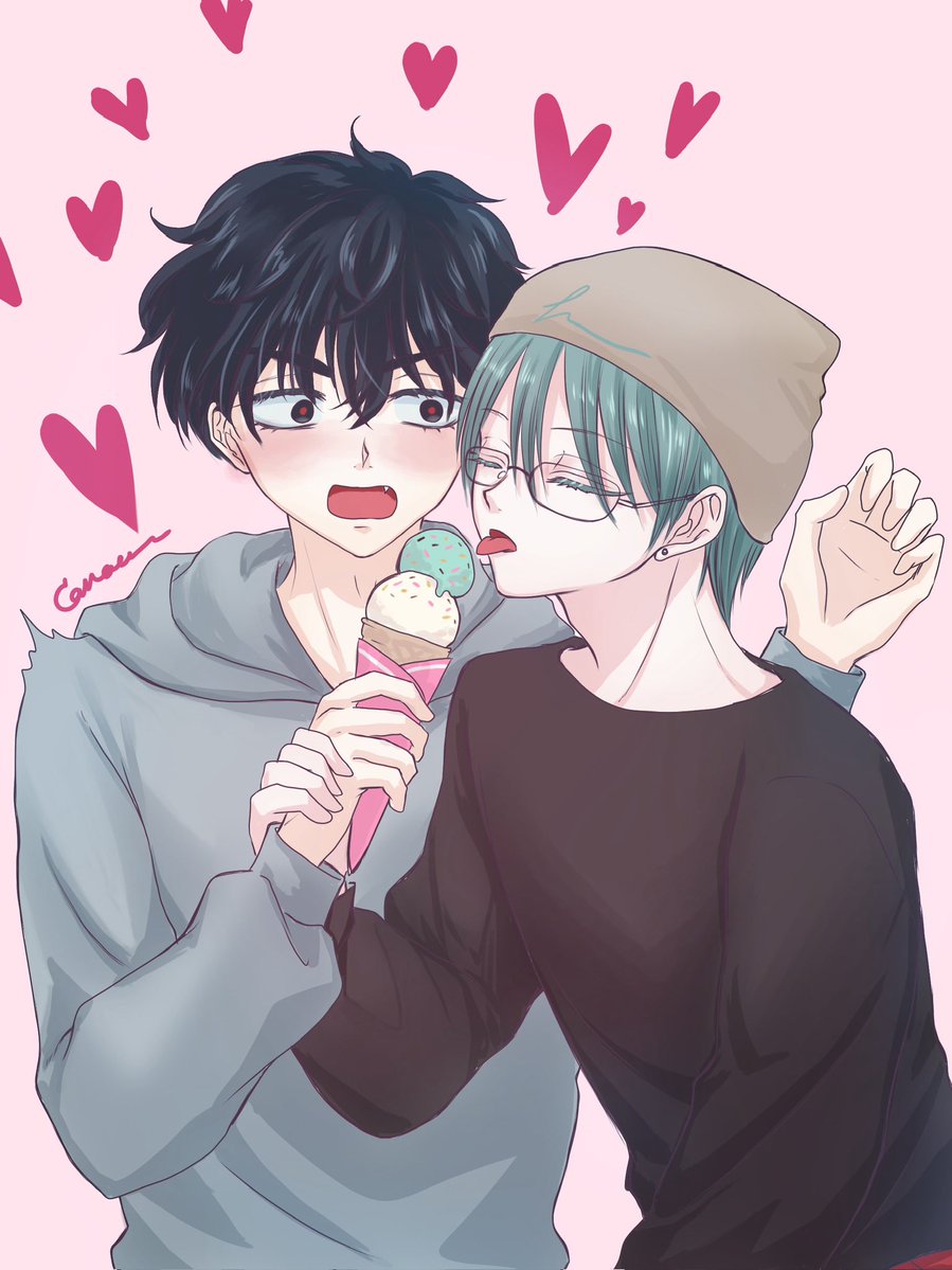 canaan_BL's tweet photo. #イヴァティル版ワンドロワンライ
#ALNST #Ivantill 

お題：アイス🍨

先輩は所作のひとつひとつがいちいちえろくあって欲しいし後輩にはいちいちドキドキしていて欲しい https://t.co/eM6dVFx7E7