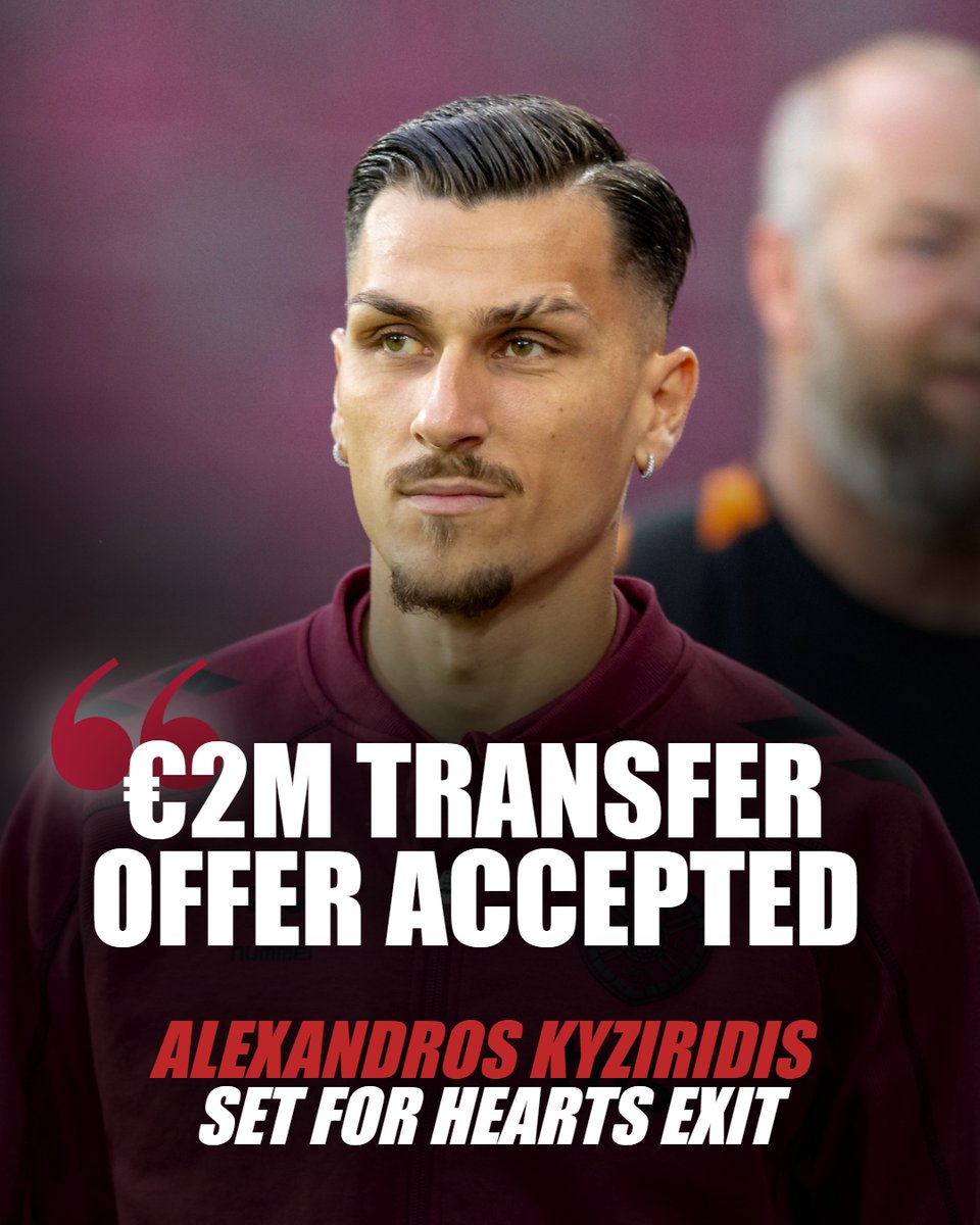 sked21's tweet photo. Alexandros Kyziridis is set to leave Hearts. The club have accepted an offer for the winger from Turkey. He could become the first significant sale of the JTA era.

🔗 https://t.co/jfL9XqMbaQ https://t.co/cBSNypQ42A