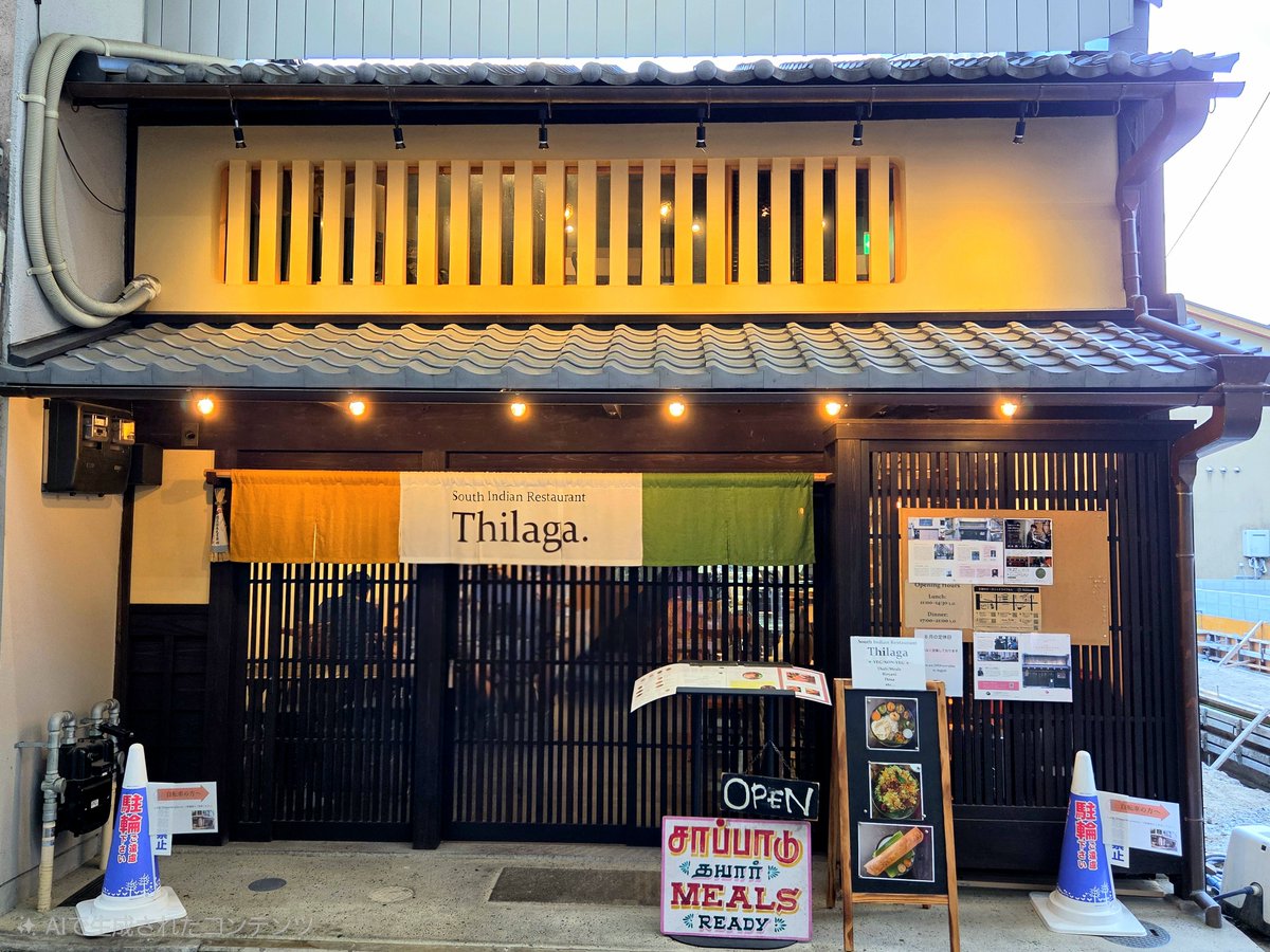 Shanti3434's tweet photo. 趣がある外観に風情ある庭付きのインド料理屋でミールス&amp;マサラドーサが食べられるなんて、素敵過ぎっ✨🤩✨
さすが、京都😍🥰😘 https://t.co/UrLfwccOMx
