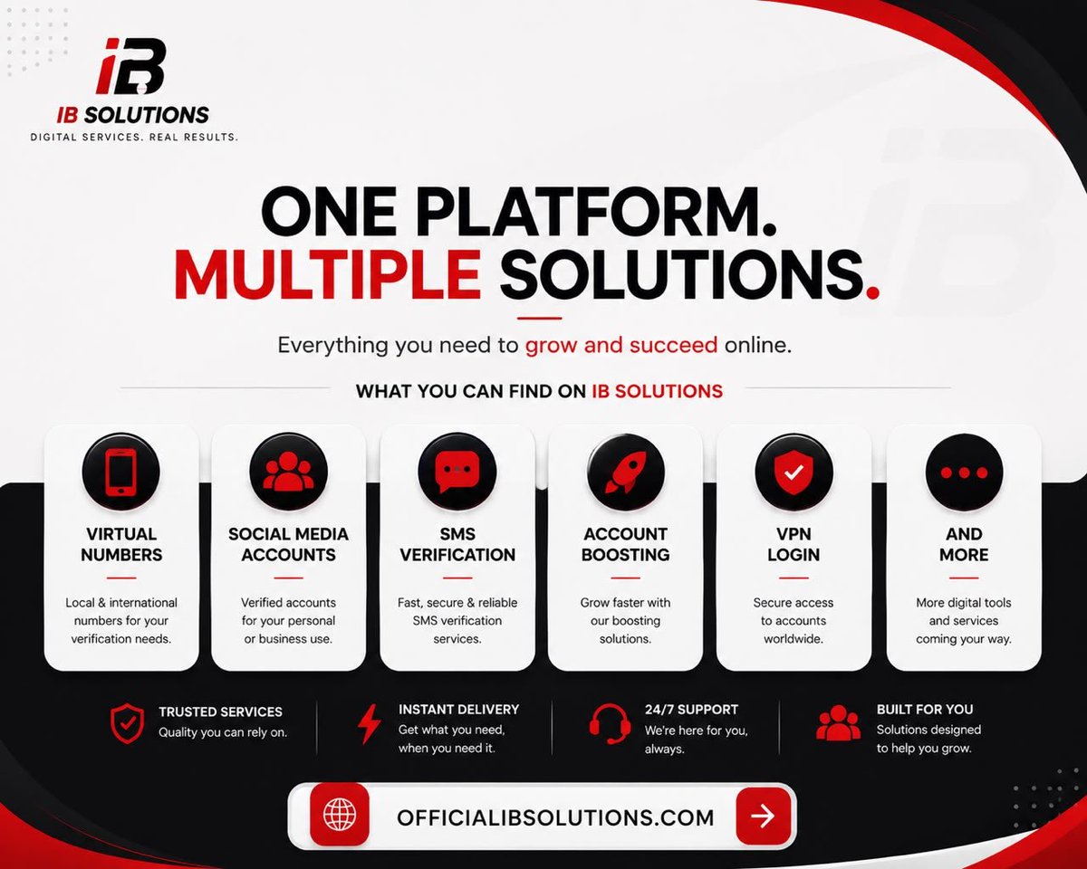 Ibsolnsofficial's tweet photo. One platform. Multiple solutions.

Explore the IB ecosystem and discover everything we have to offer.

🌐 https://t.co/Os0iqJIZi0 https://t.co/XBfWiUz6XM
