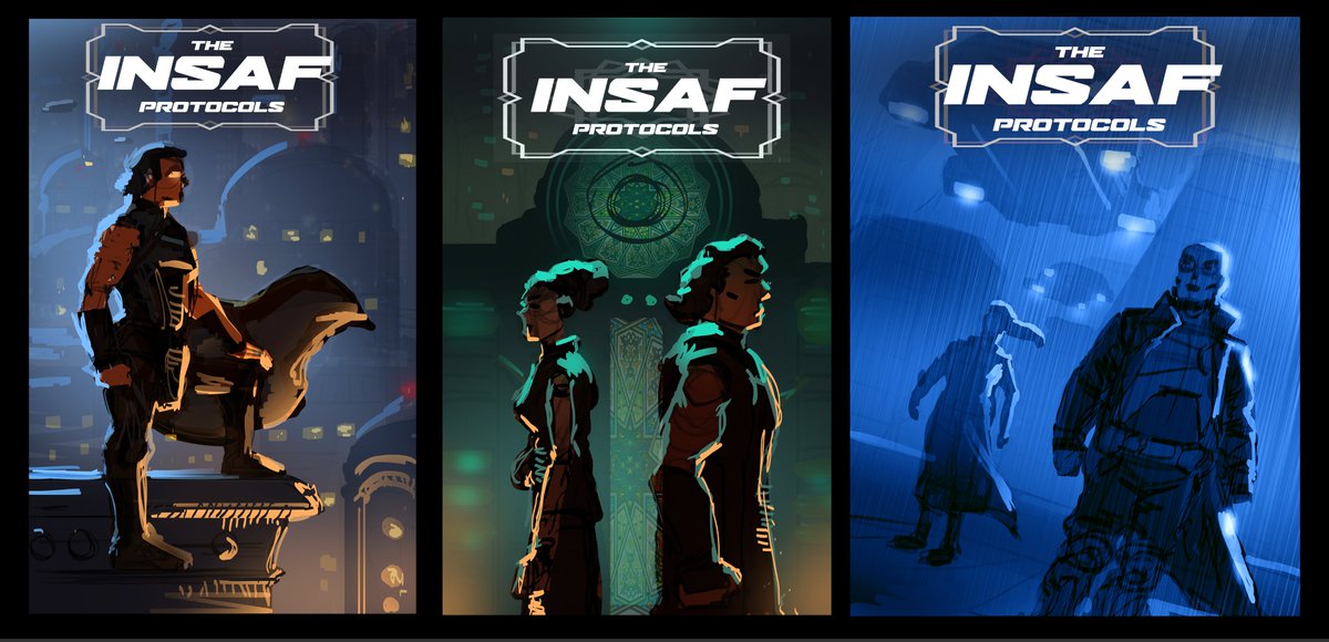 humzaartdesign's tweet photo. rough color thumbnail exploration for some graphic novel covers
#ConceptArtist #VisualDevelopment #EntertainmentDesign #GraphicNovelArt #CoverArt #KeyArt #ConceptDevelopment #ColorScript #ColorStudy #ThumbnailArt #VisualStorytelling #WorldBuilding #SciFiConceptArt #CyberpunkArt #FutureNoir #DarkSciFi #SpeculativeFiction #CinematicArt #Illustration #DigitalPainting #EnvironmentDesign #NarrativeDesign #ArtDirection #ProductionArt #ComicBookArt #GraphicNovel #BookCoverDesign #VisualDevelopmentArtist #CreativeProcess #ConceptDesign