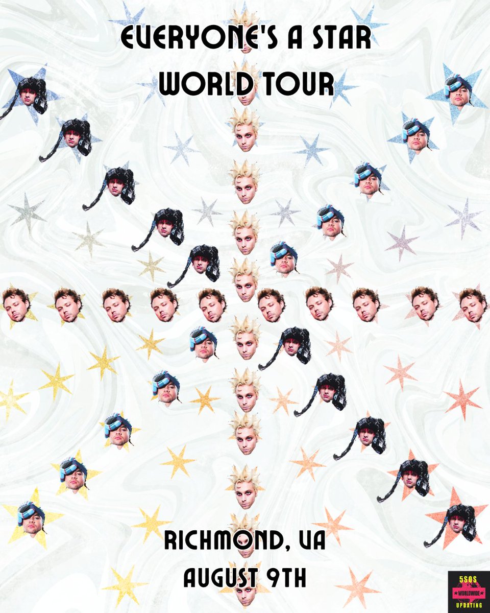 5SOSUpdatingWW_'s tweet photo. RICHMOND ARE YOU READY? IT'S YOUR TURN TO BE A STAR!! 

⏰️ Doors open at 6:30 PM
📌 @AllianzAmp

#EASRICHMOND #EASWORLDTOUR #EVERYONESASTARWORLDTOUR #RICHMONDISASTAR #5SOS https://t.co/MUT7OsDCvF