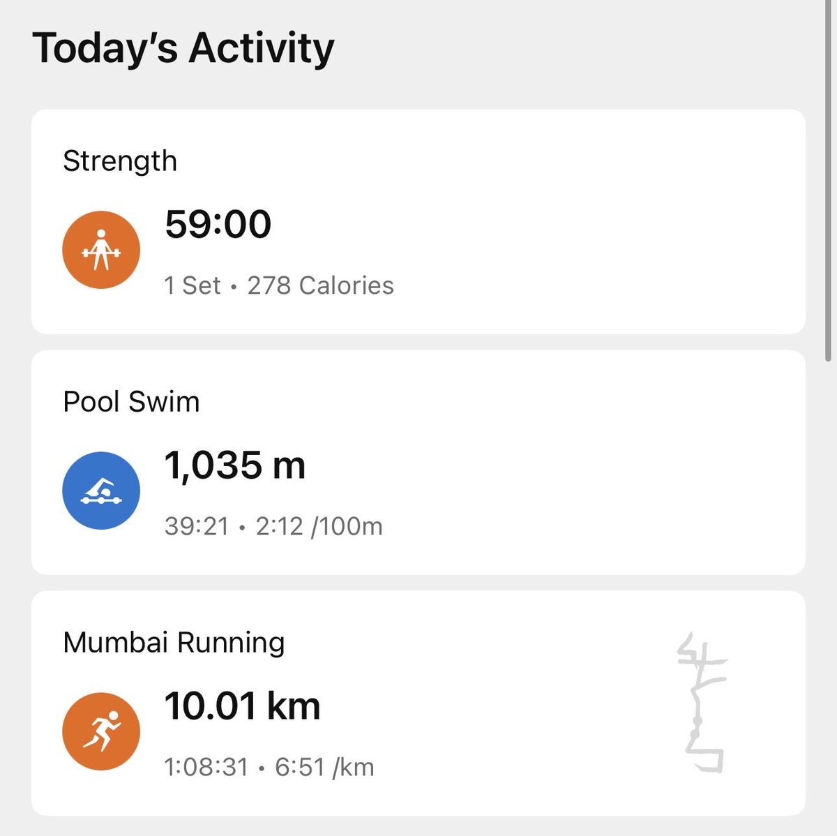 i_the_sanjay's tweet photo. Today’s Run,Swim &amp; Strength Training!

https://t.co/y5GITRWJFB

#JaiShriRam 
#JayHanuman

#fitness #FitnessGoals #running #run #FitnessJourney #strength #runner #gym #fitnessvibe #swim #swimming #vibes #Training #maladbackroad #sunday #Mumbai #roadrunning #Runnersoftwitter
#RRR26 https://t.co/NE5vtTvCeB