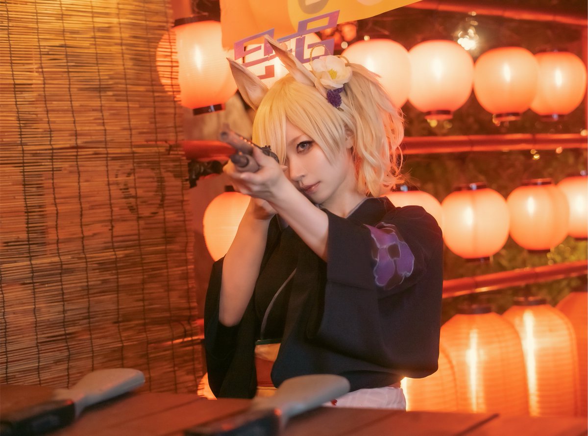 ca4i_phoenix's tweet photo. お祭りといえば射的…ですか。
では射撃訓練として、お任せください。

cos / ブルアカ 浴衣カンナ https://t.co/9Eu8sJjq7x