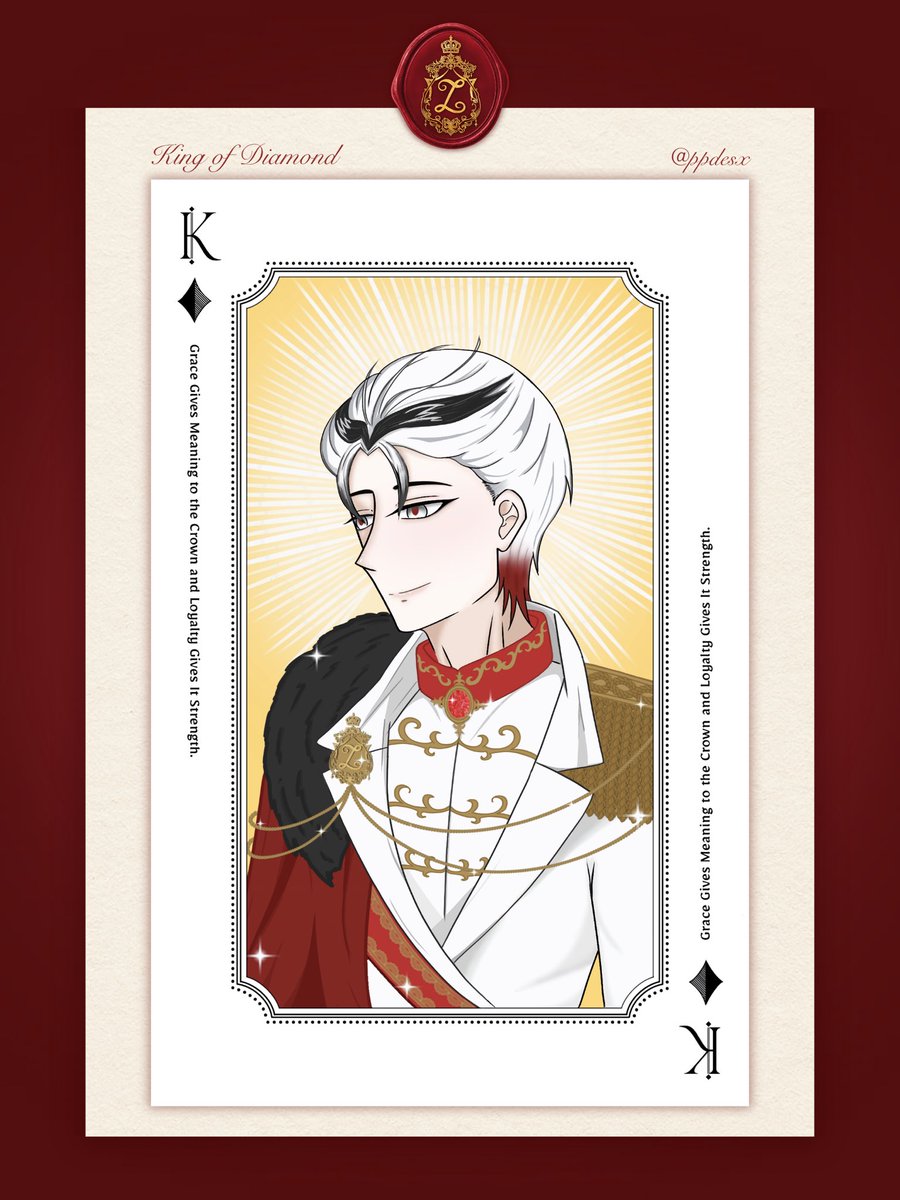 ZAABPERIOR's tweet photo. ⚜️ 𝐃𝐨𝐧𝐚𝐭𝐢𝐨𝐧 𝐒𝐨𝐮𝐯𝐞𝐧𝐢𝐫𝐬 𝐀𝐫𝐭

King Of Diamond
        เมื่อเปิดไพ่ใบนี้มา ก็เหมือนความสำเร็จอยู่ใกล้แค่เอื้อม

Art — @ppdesx 

By Order of His Majesty, #ZAABPERIOR https://t.co/Tqd9vlnudC