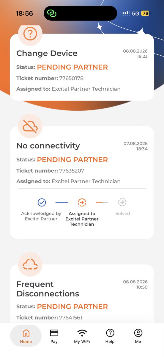 ambaambalika's tweet photo. @excitel_rocks 

3 days and 3 pending tickets and no internet connectivity. Horrible customer service experience. What an absolute scam of a company. https://t.co/Xp6xlS8JBs
