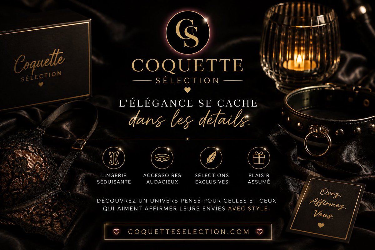 CoquetteSelect's tweet photo. L’élégance se cache parfois dans les détails. 🖤

Lingerie, accessoires et sélections audacieuses : découvrez un univers pensé pour celles et ceux qui aiment affirmer leurs envies avec style.

✦ https://t.co/NRXTk9nGFU

#CoquetteSelection #Lingerie #AccessoiresMode https://t.co/i5z835MDso