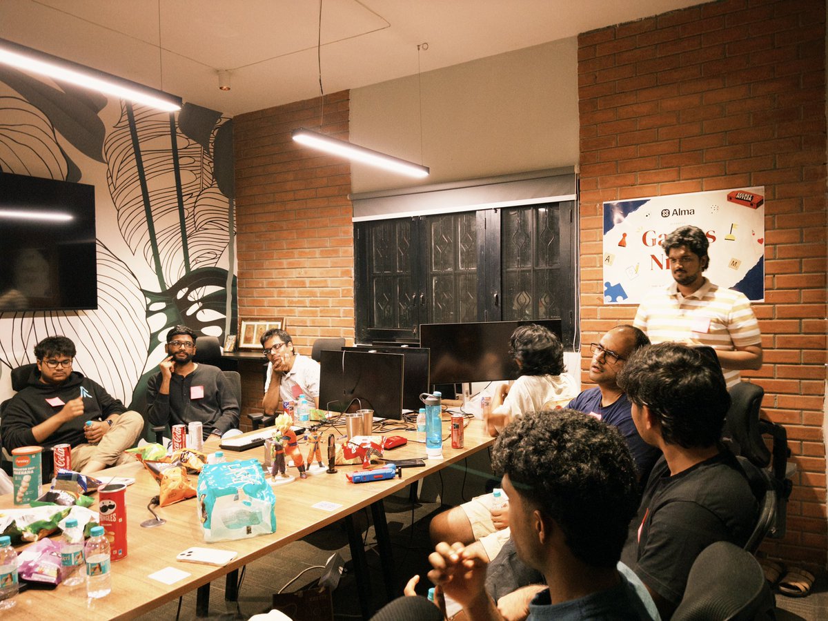 alma_inc's tweet photo. Another games night, another evening of questionable Mafia accusations and overly competitive players. 

Had a great bunch of people over, with plenty of games, snacks and even better conversations.

Thanks everyone for showing up ���🏻

Also, we heard the requests 👀 a little product sneak peek next time.