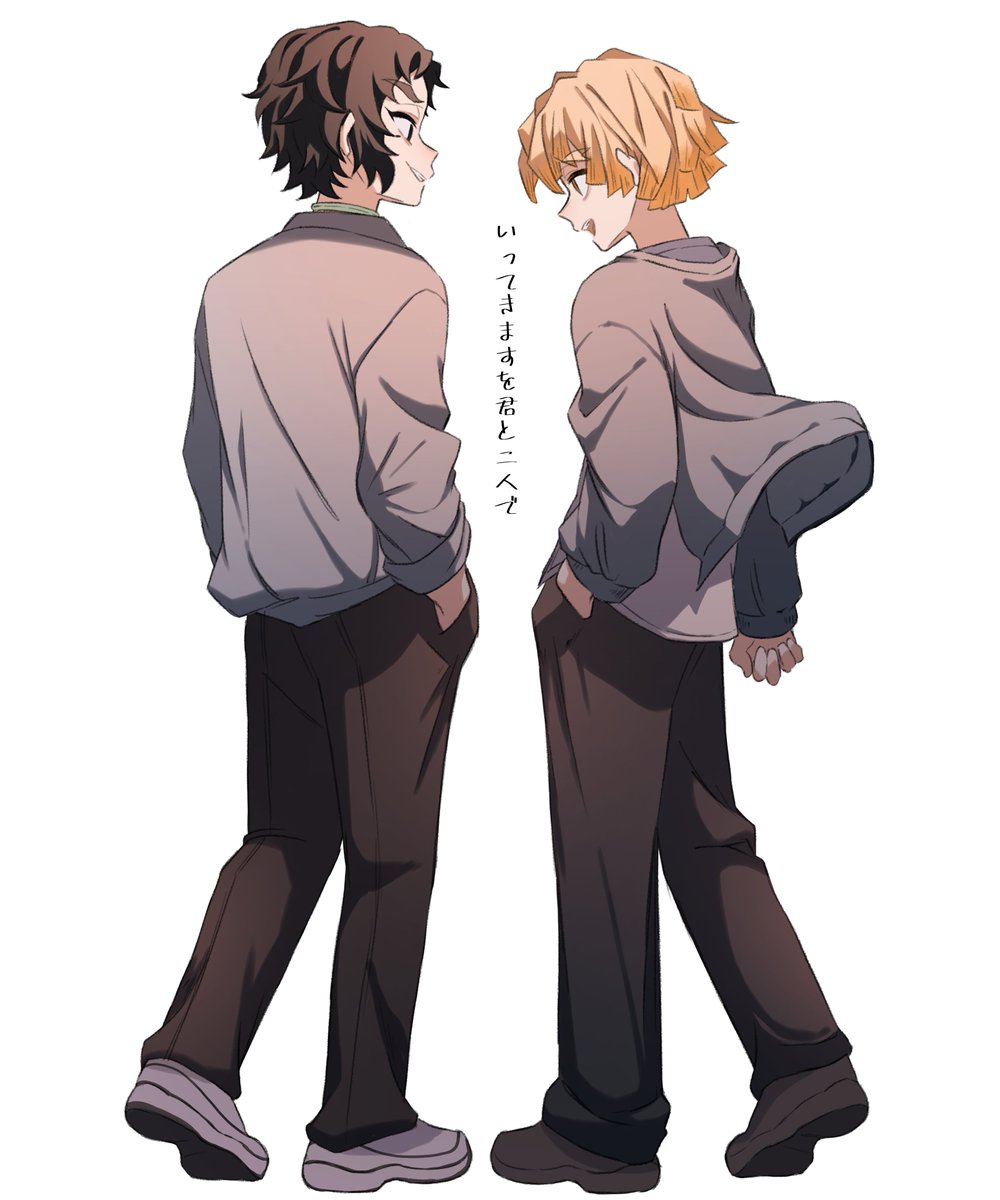 S30619Hm's tweet photo. 9月6日獪善プチオンリーで頒布予定の全年齢新刊のサンプルです。
ツリーに部数アンケートを貼り付けるのでご購入予定の型はご回答よろしくお願いします。

文庫本/95～100ページ程度/全年齢/獪善

いってきますを君と二人で【サンプル】 | ろもき 
#pixiv https://t.co/G4oboflO0y https://t.co/G8hIX8oNvp