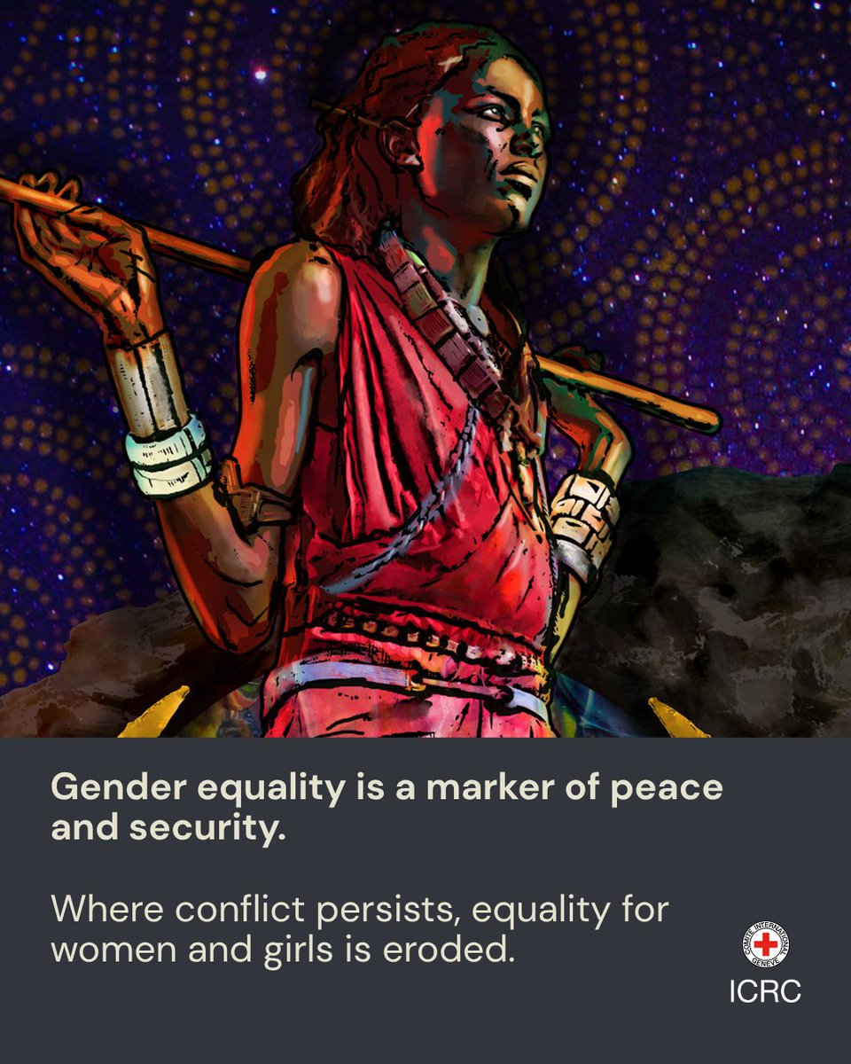 ICRC_SAfrica's tweet photo. Women and girls must be seen, heard and able to influence the decisions that affect them. When women are empowered to participate meaningfully in their economies and societies, communities become more resilient and the prospects for peace improve. https://t.co/MUEaMDfY3u