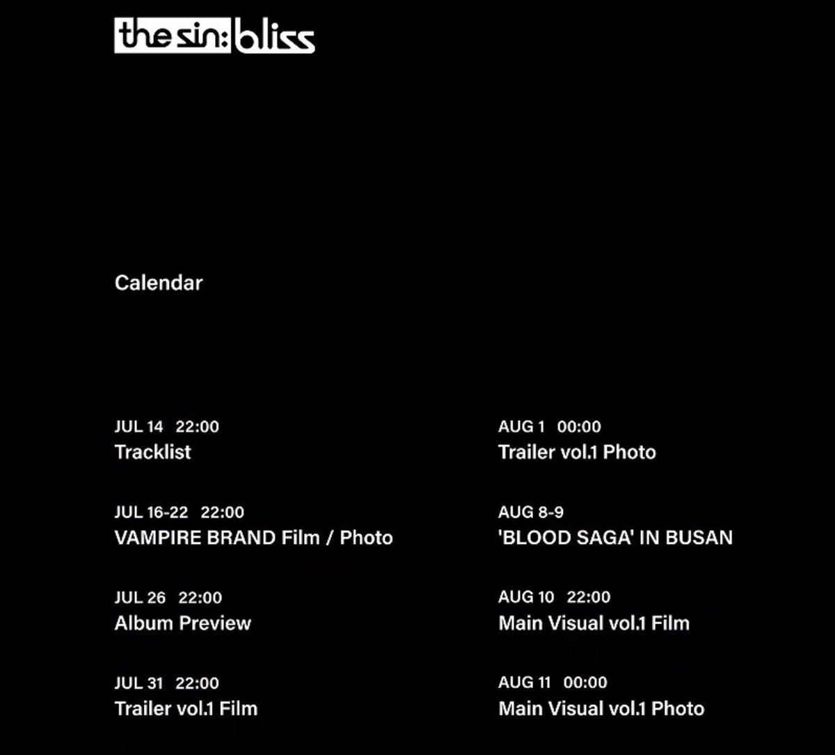 enhaonly01's tweet photo. THE SIN: BLISS CB SCHEDULE IS PACKED THIS WEEK 🎉🥳🎊

8/10 - 10PM Main Visual Vol. 1 Film
8/11 - 12AM Main Visual Vol. 1 Photo
8/12 - 10PM Main Visual Vol. 2 Film
8/13 - 12AM Main Visual Vol. 2 Photo

So ready to scream a lot starting tomorrow! Can’t waaaait! https://t.co/IeGs6p6oGM