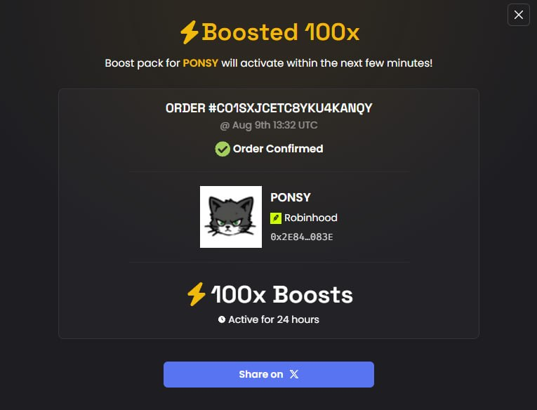 _PONSY's tweet photo. Just Paid 100x Dexscreener Boost for $PONSY! 

This is our second day of paying 100x Dex Screener Boost! 

Dexscreener Link: https://t.co/4nItOpp0zc