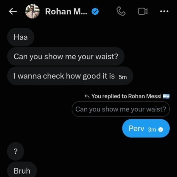 SirronOfficial's tweet photo. MEET ROHAN AIDS 🤡

- Harasses girls in DMs, even Ruturaj fan girls.
- DMs boys asking for waist pics 😭
- Posts himself just to become troll material.
- Started supporting CSK this year, yet trolls its captain day &amp; night.
- Called Dhoni “Dhobi.”
- Now clubbing Sanju with Dhoni https://t.co/d5nKpFlS9W