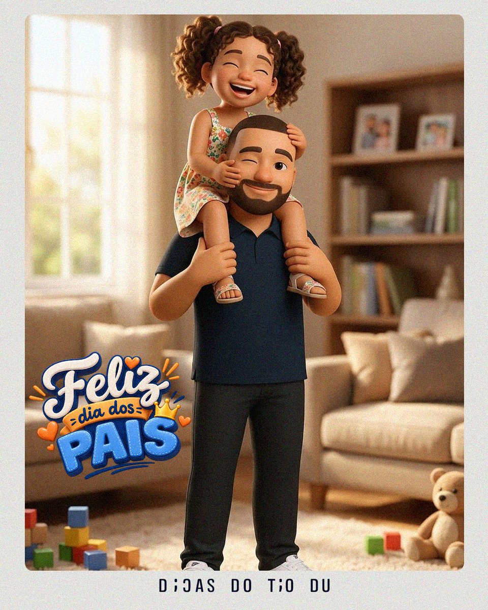 DicasDoTioDu's tweet photo. Ser pai é ensinar, proteger e amar sem medida. A todos que são exemplo, força e carinho todos os dias: Feliz Dia dos Pais para quem transforma pequenos momentos em grandes lembranças!

#DicasDoTioDu #DiaDosPais #FelizDiaDosPais #Paternidade https://t.co/a4DuoIYAHE
