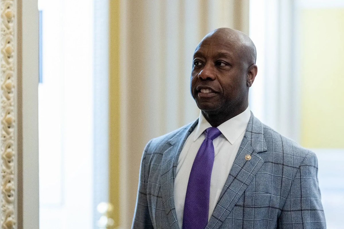 PollTracker2024's tweet photo. NRSC chair Tim Scott tells CNN he expects Republicans to have a 54 seat majority in the US Senate after November. https://t.co/XqVqbVcdL5