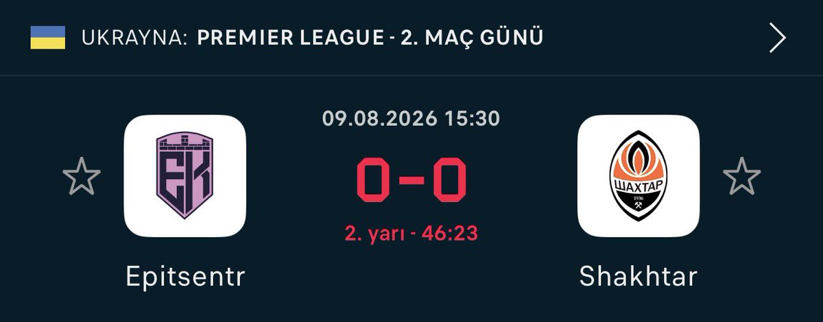 sevketlive's tweet photo. 🇺🇦 46’

Maç sonu Shaktar kazanır 🔥 https://t.co/36aSd5KknE