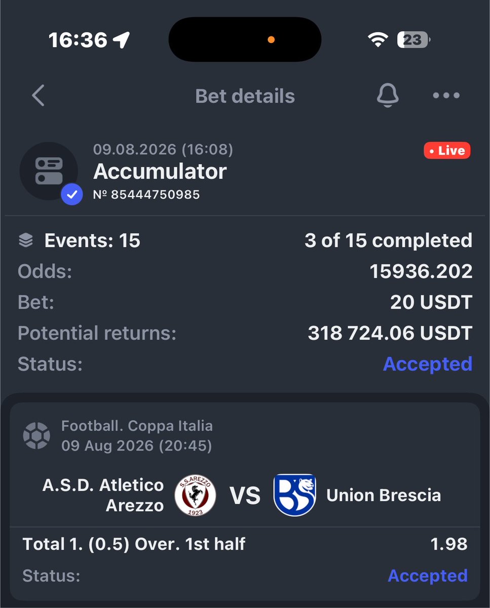 Nashbets's tweet photo. #Paripesa

15 Games= 15 K Odds

𝐓𝐨𝐨𝐤 𝐓𝐢𝐦𝐞 𝐏𝐫𝐞𝐩𝐚𝐫𝐢𝐧𝐠 𝐓𝐡𝐢𝐬 𝐁𝐚𝐧𝐠𝐞𝐫💎

​𝐖𝐢𝐧 𝐇𝐞𝐫𝐞📎 https://t.co/5uegL0o5IM
𝐁𝐨𝐧𝐮𝐬 𝐏𝐫𝐨𝐦𝐨𝐂𝐨𝐝𝐞 ✍️ BVB25

​𝐁𝐨𝐨𝐤𝐢𝐧𝐠 𝐂𝐨𝐝𝐞👉  N34K3 https://t.co/TwU9HrffCw