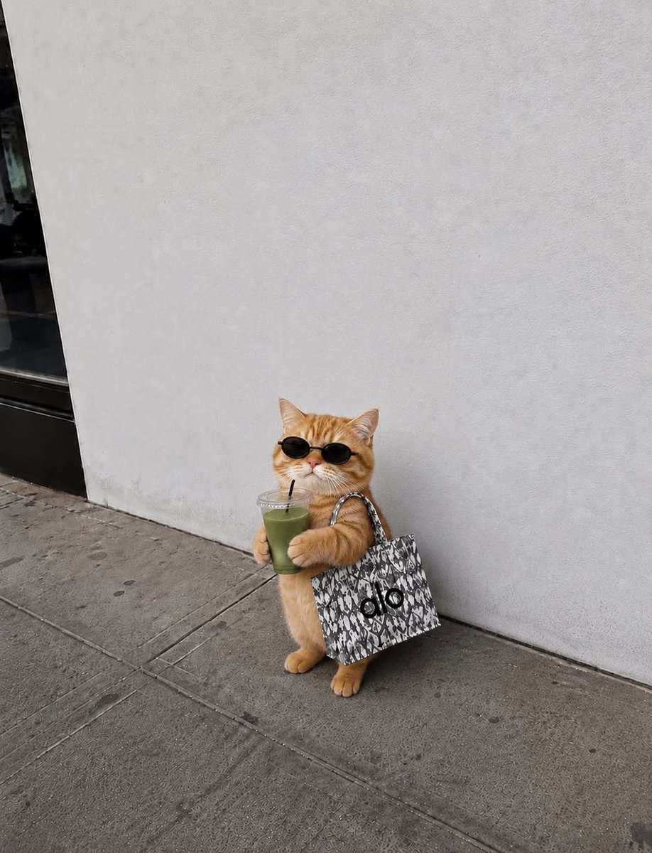 TheCatsX's tweet photo. A 'mew'-cha run for the cool cat https://t.co/EXBVxCv8vM