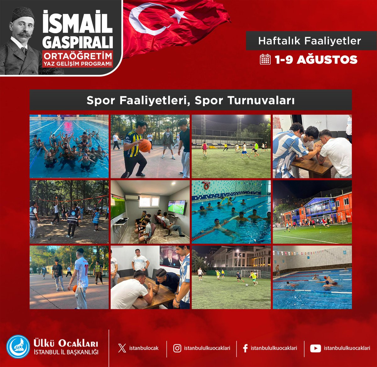 Aalparslandogan's tweet photo. Ülkü Ocakları İstanbul İl Başkanlığı olarak, Ülkü Ocakları Genel Merkezimizin öncülüğünde gerçekleştirdiğimiz “İsmail Gaspıralı Ortaöğretim Yaz Gelişim Programı” Ağustos ayı boyunca da tüm hızıyla devam ediyor! ✨🤘🏻

Eğitim-öğretim dönemi öncesinde yaz tatilini verimli geçirmek isteyen tüm ortaöğretimli kardeşlerimizi bekliyoruz. 🇹🇷