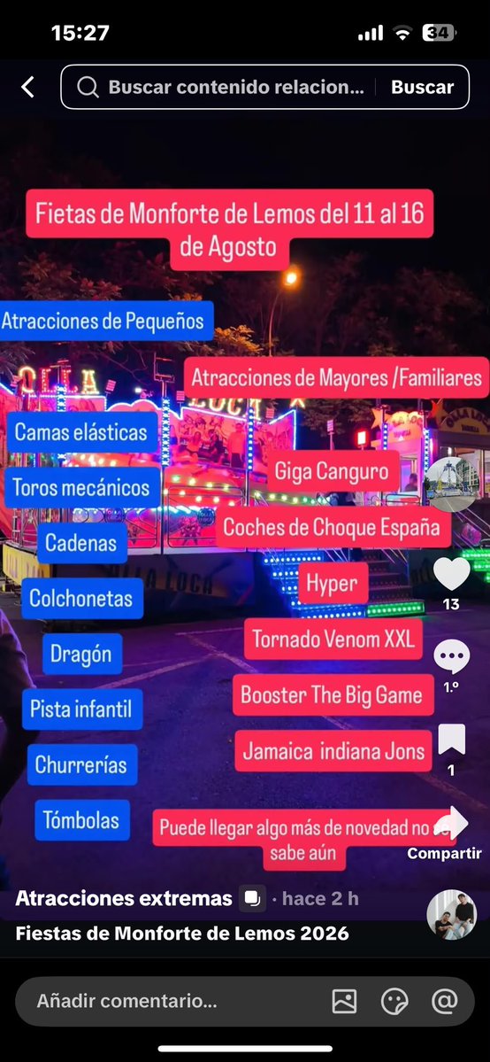monfortino3's tweet photo. Se está haciendo viral las Fiestas de este año de Monforte de Lemos con un gran ambiente lleno de monfortinos y turistas y con grandes atracciones de feria y extremas.
No os la perdáis , os invitamos a que las viváis https://t.co/quqKuLSoVQ