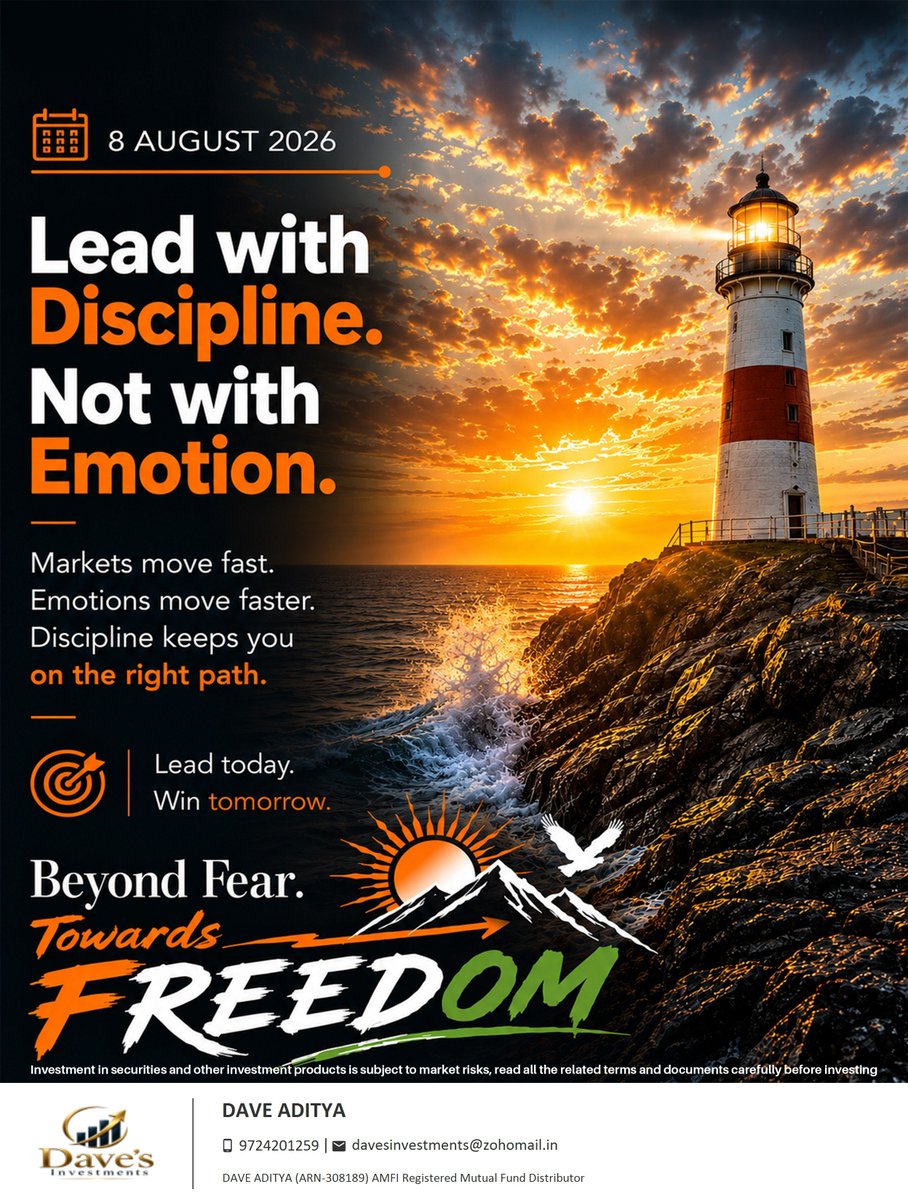 daveinvestments's tweet photo. Small steps, when taken consistently, can lead to meaningful outcomes.

Every SIP is a commitment towards your financial goals—one investment at a time, one step closer to the future you envision.

Small Steps, Big Freedom.

Beyond Fear, Towards Freedom. https://t.co/SNUaI9bjeD
