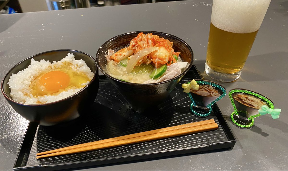 ponpei0824's tweet photo. 初！冷やし豚汁🐷
これは美味しい！夏場でもさっぱりしていて食べやすい🥒きゅうりと豆腐がいい感じです👍キムチが相性いいと聞いたのでトッピングしました😋
#みのかも豚汁 https://t.co/rtJFxMhZjn