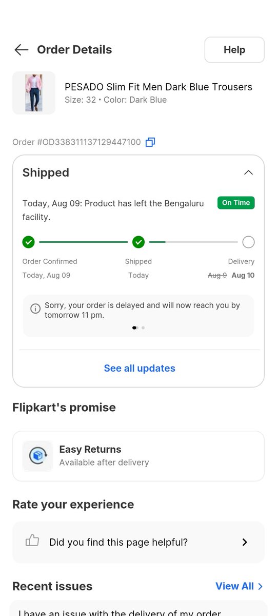 anil_kumar_a143's tweet photo. I have ordered product on @Flipkart during order showing delivery by today end of day but till now not out for delivery my product I want today till night so please delivery my product accordingly your given timeline @flipkartsupport otherwise paid bonus money for your late time https://t.co/Rnoswl3lBF