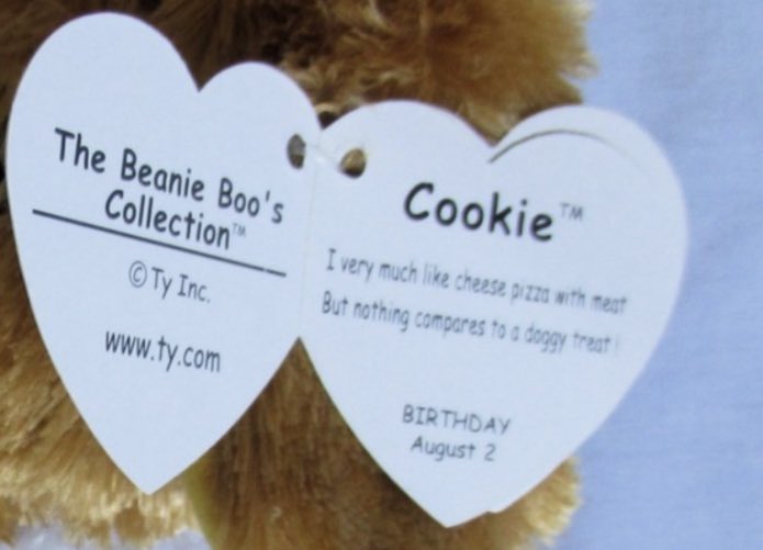 beanieoftheday's tweet photo. todays beanie boo of the day is regular cookie !! https://t.co/Vmh3U37Pv3