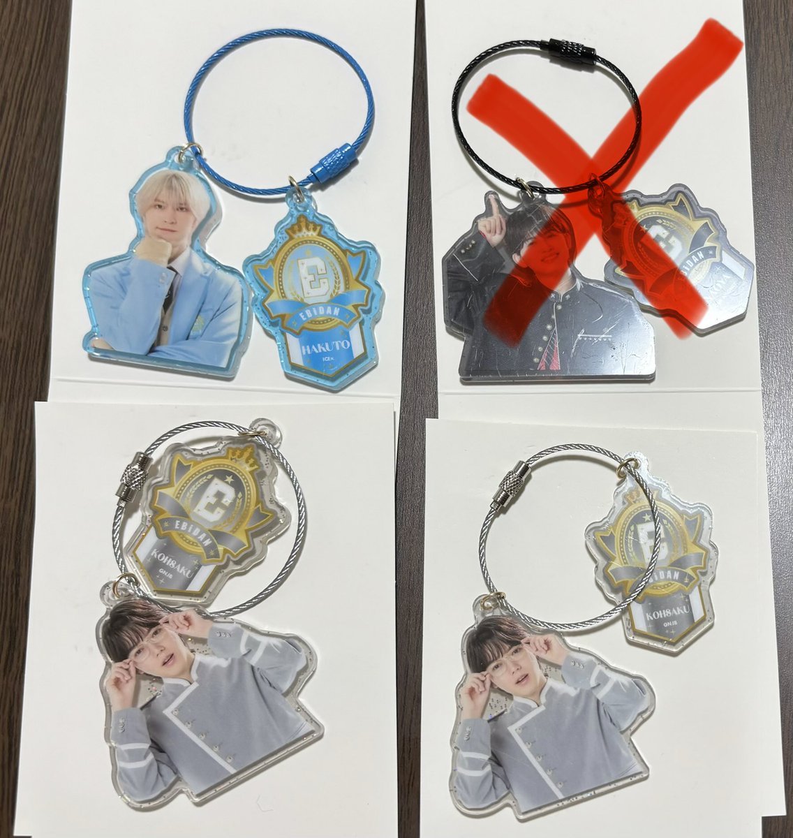 0621__r's tweet photo. EBiDAN THE LIVE 2026エビライ
グッズ アクキー 交換

譲　小泉✕2、千田
求　山中、桜木、志賀、八神
　　もしくは買取

8/11都内手渡しまたは8/16エビライでのお取引希望です。
お気軽にお声がけください https://t.co/q8UKWMXQTs