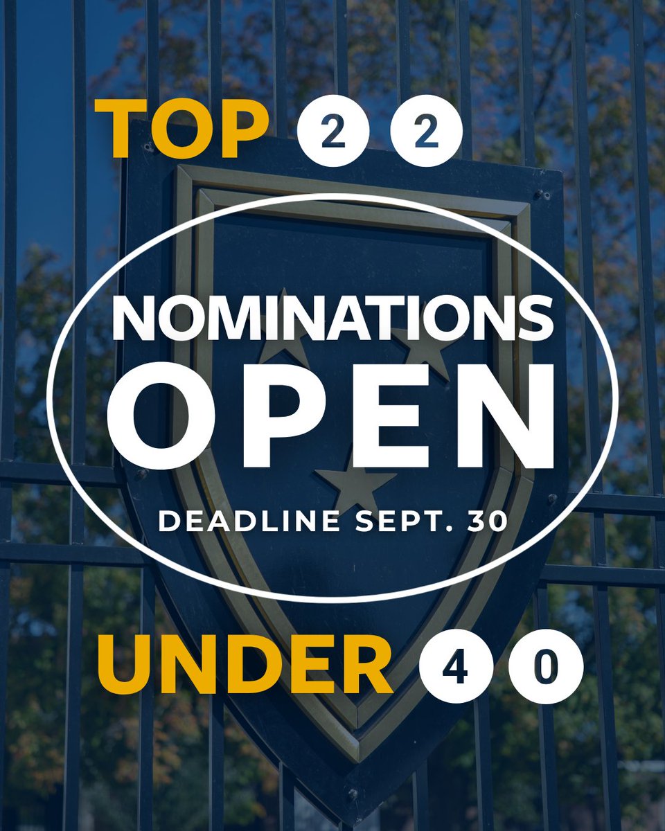 raceralumni's tweet photo. Do you know a hardworking young professional who deserves to be recognized? 

Nominate them for the Murray State University Alumni Association's Top 22 Under 40!

Deadline: Sept. 30.

Nominate today: https://t.co/uBzxgpeL68

#MSUAA100 #RacerAlumni #Top22Under40 https://t.co/w71QF2LJdD