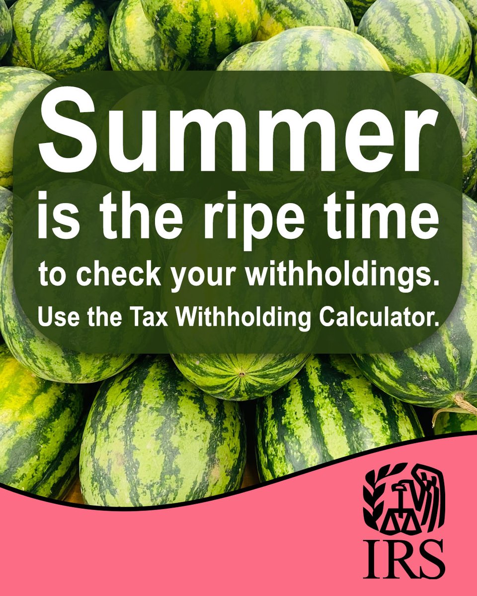 IRStaxpros's tweet photo. #TaxPros: A quick withholding check today could help your clients avoid surprises at tax time. Use the #IRS Tax Withholding Estimator to check if they're on track. Learn more: https://t.co/OMIjLZxsdK https://t.co/TnAIgAIIfs
