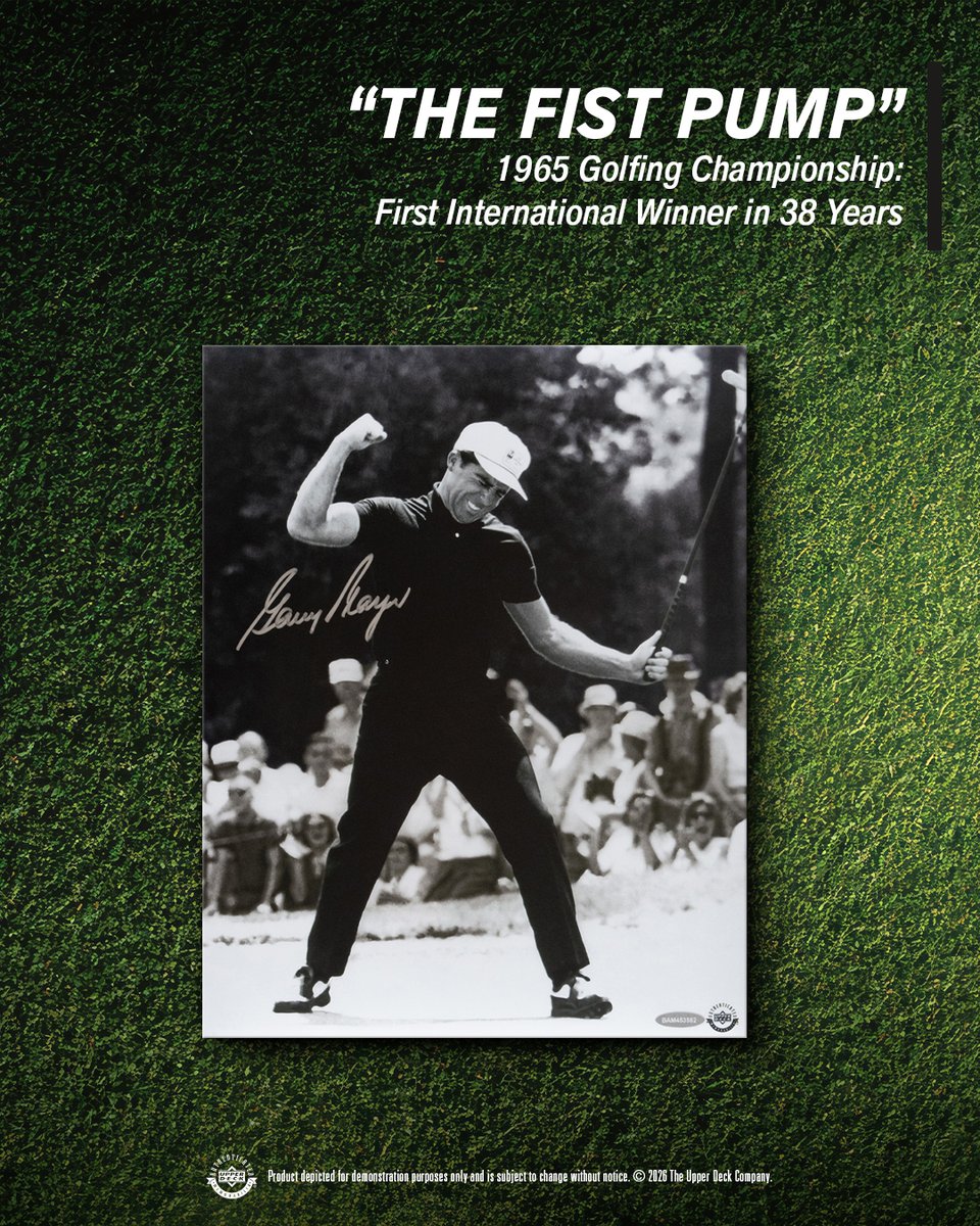 UpperDeckSports's tweet photo. Honor one of golf's greatest legends. ⛳️

From iconic signed photos to premium collectibles, Gary Player's officially licensed memorabilia collection celebrates a career built on excellence, determination, and championship moments. https://t.co/OKOD1azwid