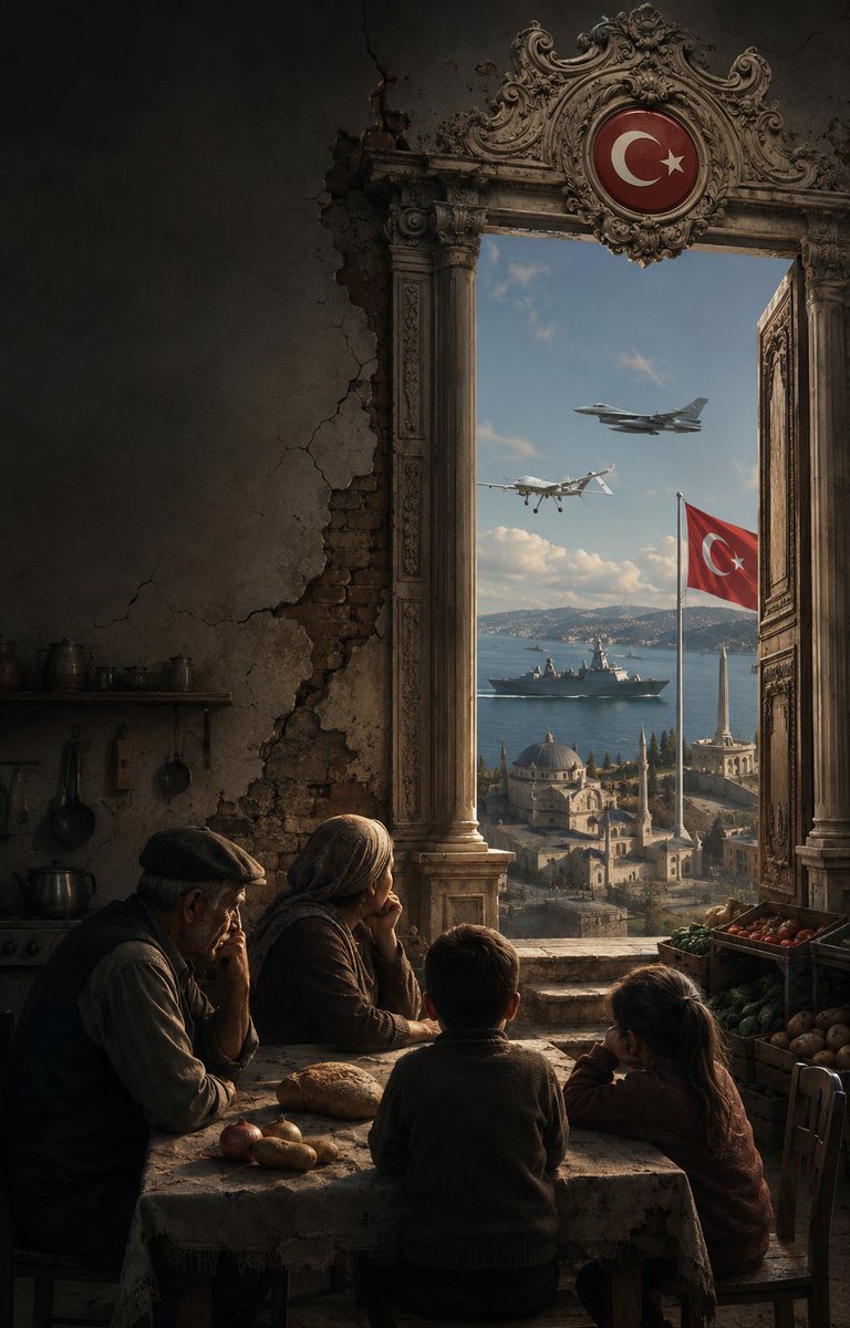 Durakoglu3's tweet photo. Haritada Cihan Devleti, Sofrada Geçim Savaşı:
Bir devletin kudreti yalnızca sınır ötesinde attığı adımlarla değil, vatandaşının sofrasına ne koyabildiğiyle ölçülür.
Dışarıdan bakıldığında zamanın ötesinden çıkıp gelmiş heybetli bir cihan devletiyiz: Sınır boylarında kurulan ittifaklar, Doğu Akdeniz’den Orta Doğu’ya uzanan jeopolitik hamleler, büyük devlet nutukları, görkemli makamlar ve savunma sanayinde atılan adımlar… Terörle mücadele için var gücüyle çalışan bir devlet başkanı…
Sanki Osmanlı’nın ihtişamlı dönemleri, modern bir dekor içinde yeniden sahneleniyor.
Vitrin görkemli. Fakat kapıdan içeri girildiğinde binayı ayakta tutan harcın çoktan ufalanmaya başladığı görülüyor.
Çünkü içeride başka bir ülke var.
Bu ülkede halkın boğazından geçecek iki lokma ekmek, bir çuval patates ve birkaç kilo soğan üzerinden bitmek bilmeyen oyunlar oynanıyor. Ürün tarlada çürüyor, meyve dalında kalıyor; aynı ürün şehirdeki tezgâha ulaştığında el yakıyor. Üretici kazanamıyor, tüketici alamıyor. Herkes kaybediyor gibi görünüyor ama aradaki komisyoncu ve aracılar nedense her defasında büyümeye devam ediyor. Ülkede bir Ticaret Bakanı var, bir de Tarım Bakanı… Sahi nerede bu büyüklerimiz? Bilen, gören var mı? Bakanlıktan dışarı çıkıyorlar mı, sahayı görüyorlar mı, üreticiyi dinliyorlar mı?
Gıdaya hile karıştırılıyor, fiyatlar keyfî biçimde şişiriliyor, mutfaktaki yangın her geçen gün biraz daha büyüyor. Devletin bütün kudreti ise birkaç denetim ve kesilen para cezalarına sıkışıp kalıyor.
O cezalar caydırıcı olmuyor. Çünkü zincir marketin ve büyük toptancının bilançosuna “maliyet” olarak yazılıyor; ertesi sabah yeni bir etiketle yine vatandaşın sırtına yükleniyor.
Yani cezayı şirket ödemiyor. Halk ödüyor. Gözümüz Adalet Bakanlığı’nda; “yaparsa o yapar” diye umutla bekliyoruz.
Aile yapısının bozulduğundan, toplumun yozlaştığından ve gençlerin değerlerini kaybettiğinden yakınan bir Aile Bakanlığı düşünün. Çözüm üretmekle görevli olanlar, sanki iktidarda değilmiş gibi sorunlardan şikâyet ediyor.
İcra makamı, şikâyet makamına dönüşmüş durumda. Ama aileyi korumak sadece bir bakanlığın değil, hepimizin meselesi.
Devleti yönetenler çözmekle yükümlü oldukları sorunların karşısında birer seyirci gibi ağıt yakıyorsa, ortada yalnızca bir yönetim zafiyeti değil, açık bir idari akıl tutulması vardır.
Halk geçim derdiyle, kira borcuyla ve mutfaktaki yangınla boğuşurken ekranlarda bambaşka bir fetret devri yaşanıyor. Günlerdir Altay Cem Meriç tartışmasının peşinden koşuluyor. Peygamberimizin asırlar önceki evliliği, sanki dün gerçekleşmiş bir hadise gibi yeniden kavga malzemesine dönüştürülüyor.
Din adamları birbirleriyle üslupsuzca hesaplaşıyor, bir türlü bu kısır döngü bitmiyor. Gazeteciler memleketin asıl meselelerini bir kenara bırakıp birbirlerine laf yetiştiriyor, itibarsızlaştırma kampanyaları yürütüyor.
Belki de amaç tam olarak budur: İnsanlar mutfaktaki yangını konuşmasın diye ekranlarda başka yangınlar çıkarmak.
Mesele büyük devlet hayali kurmak değil. Mesele, o hayalin gölgesinde ezilen küçük hayatları görmemek.
Çünkü devletin büyüklüğü makam konvoylarının uzunluğuyla, nutukların yüksekliğiyle ya da sınır ötesindeki hamlelerin gösterişiyle ölçülmez. Devletin gerçek büyüklüğü; üreticisinin emeğini koruyabilmesi, vatandaşının sofrasını güvence altına alabilmesi ve yönettiği topluma huzur verebilmesiyle ölçülür.
Bugün önümüzde duran manzara ise acı biçimde açıktır:
Vitrinde cihan devleti…
İçeride kendi mutfağına, çarşısına ve toplumsal huzuruna söz geçiremeyen, adeta Allah’a emanet yaşayan bir memleket. @yenisafakwriter