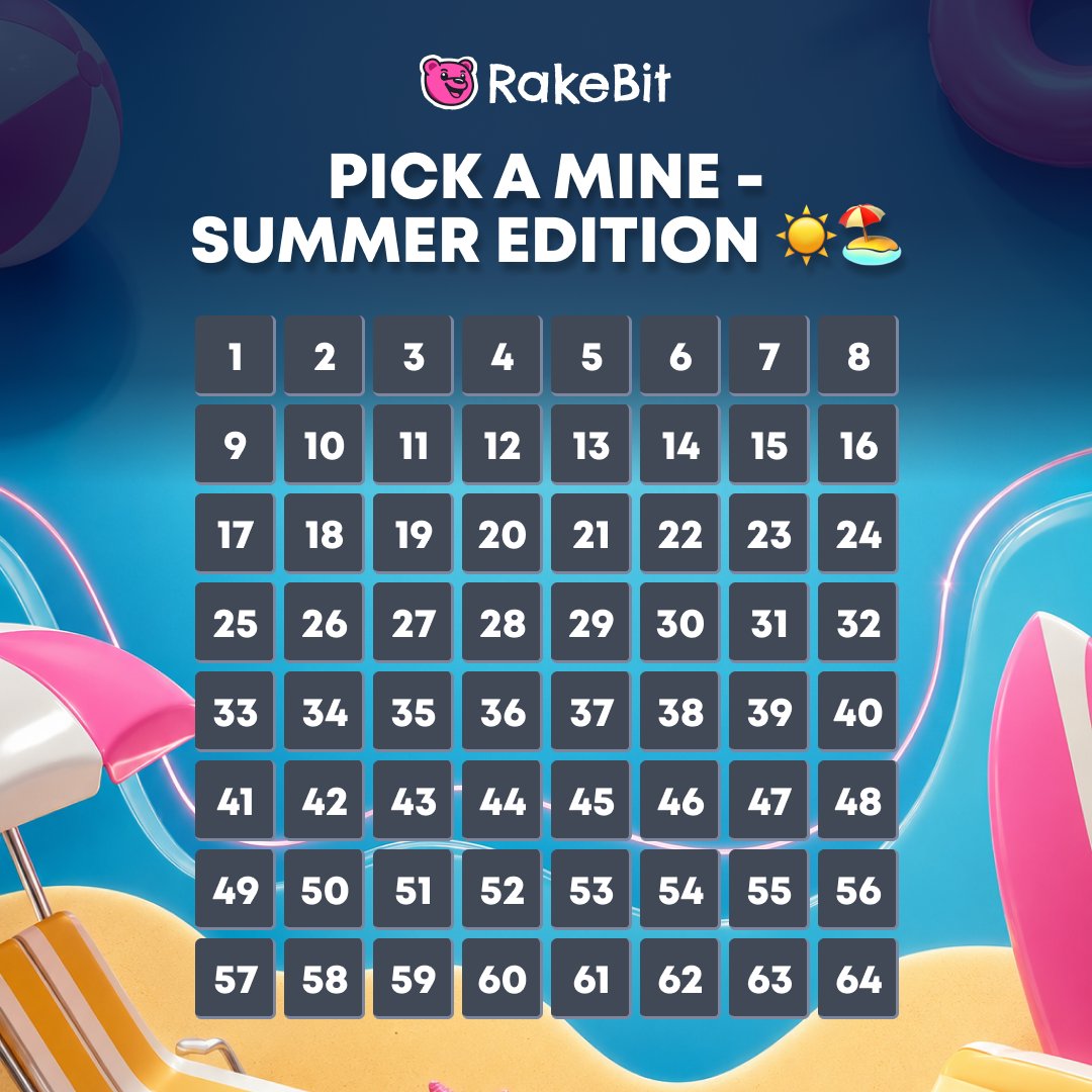 rakebitcom's tweet photo. 💣 PICK A MINE ☀️

64 tiles. Some hide rewards. Some end it all.

Pick a number ⬇️

📌 Must be following @rakebitcom

Right guess = 20 FS on Rakebit 🎰

Choose wisely 👀🐻 https://t.co/l4gHsMAvn5