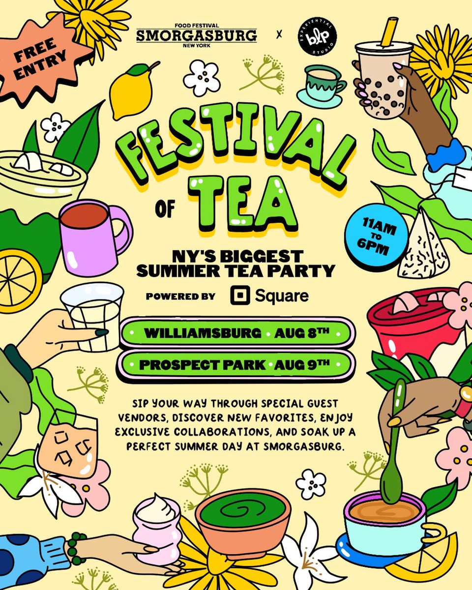 prospect_park's tweet photo. Tea lovers, this one's for you. ☕ Today in Brooklyn's Backyard, @Smorgasburg's Festival of Tea is taking over Breeze Hill from 11 am–6 pm. Sip global teas, shop artisan vendors and soak up a refreshing summer afternoon in Prospect Park. c. Grace Jeon https://t.co/cNKVKEuaDY