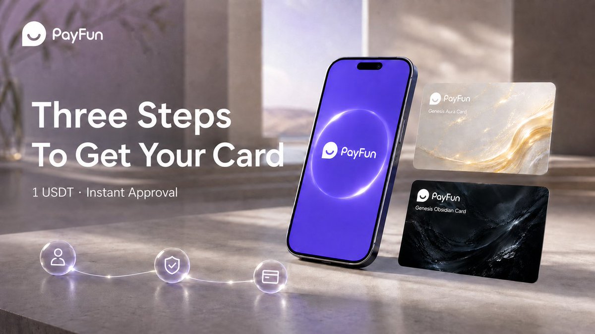 PayFunOfficial's tweet photo. New here? Get your card in 3 easy steps:
Sign up ➔ Complete KYC ➔ Apply for your virtual card
Get started for just 1 USDT with instant approval, ready to spend right away 💳
Claim yours now 👉 https://t.co/SzE858mcHd
#PayFunCard #CryptoCard #PayFi https://t.co/NvWJc7KliK