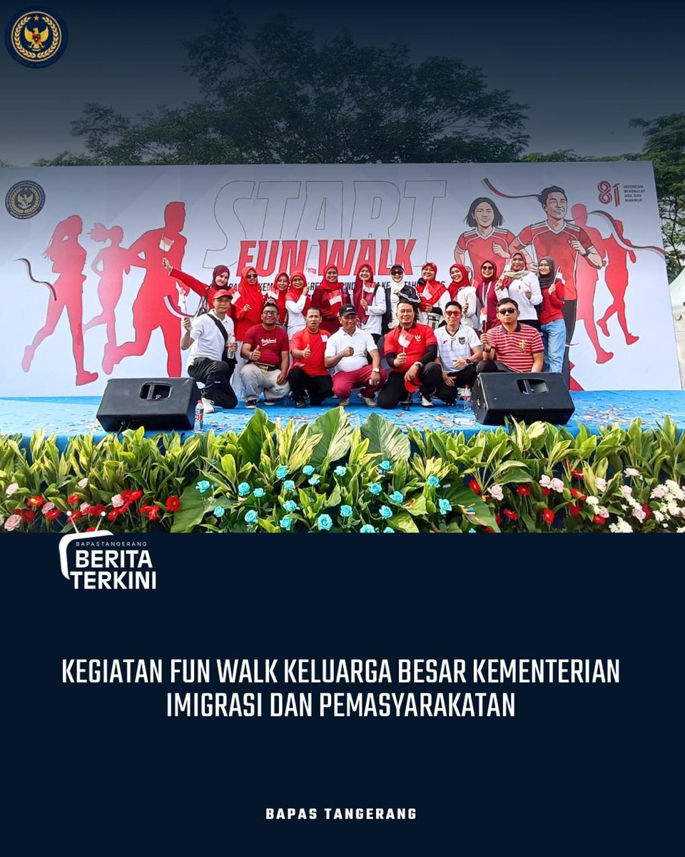 bapastangerang's tweet photo. 🇮🇩 Semarak HUT Ke-81 Kemerdekaan Republik Indonesia!🇮🇩

Keluarga Besar Kementerian Imigrasi dan Pemasyarakatan bersama-sama memeriahkan Hari Kemerdekaan melalui rangkaian kegiatan yang penuh semangat, kebersamaan, dan kepedulian. https://t.co/sYDyTaDJfX