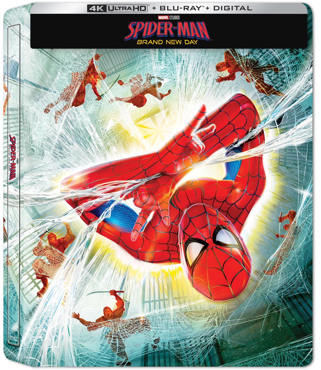 Wario64's tweet photo. Spider-Man: Brand New Day Steelbook (4K UHD + Blu-ray + Digital) preorder availability ($44.99):
Amazon https://t.co/TBpG9Aw861
Walmart https://t.co/Q9tT1ZbjhS #ad  

Steelbook artwork revealed ($45 Steelbook on left, $151 Steelbook CE on right) https://t.co/pN06rvP4ij